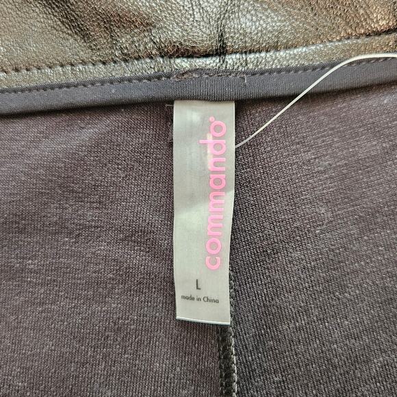 Commando Faux Leather Trousers Cropped Size L NEW High Rise Straight Leg Cropped - Picture 10 of 12